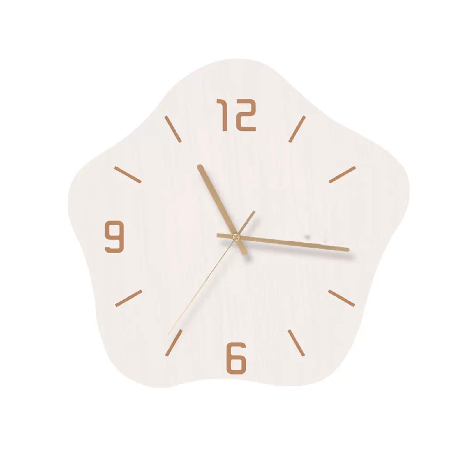 J9V4G6S3B5 Analogue Wall Clock Clock Wall Living Room Simple Atmosphere Quartz Household Luxury Mute Creative No Punch Hole for Room Decoration(Small)