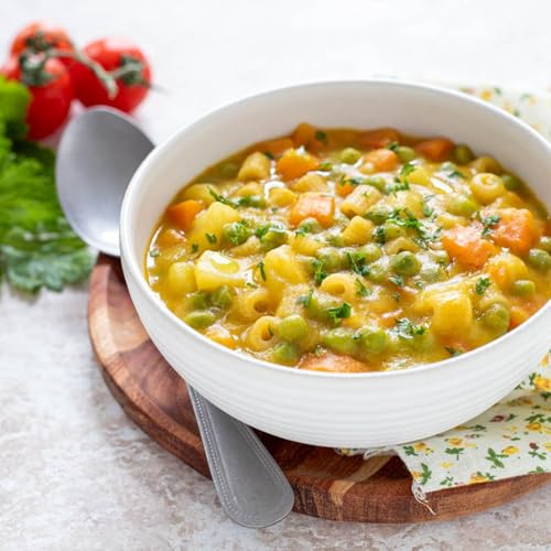 Minestra di piselli, carote e patate