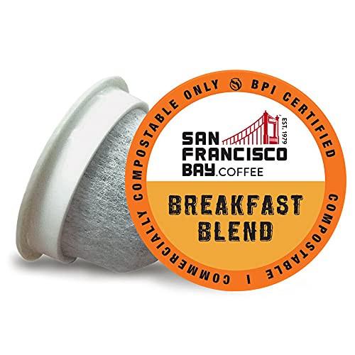 SF Bay Breakfast Blend Coffee, OneCup &ndash; 72 Count Compostable Coffee Pods &ndash; Medium Roast Arabica...