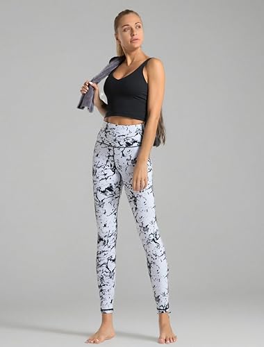 Miniatura 37 de Dragon Fit - Pantalones de yoga de compresión con bolsillos interiores, pantalones deportivos de cintura alta con control de abdomen, leggings