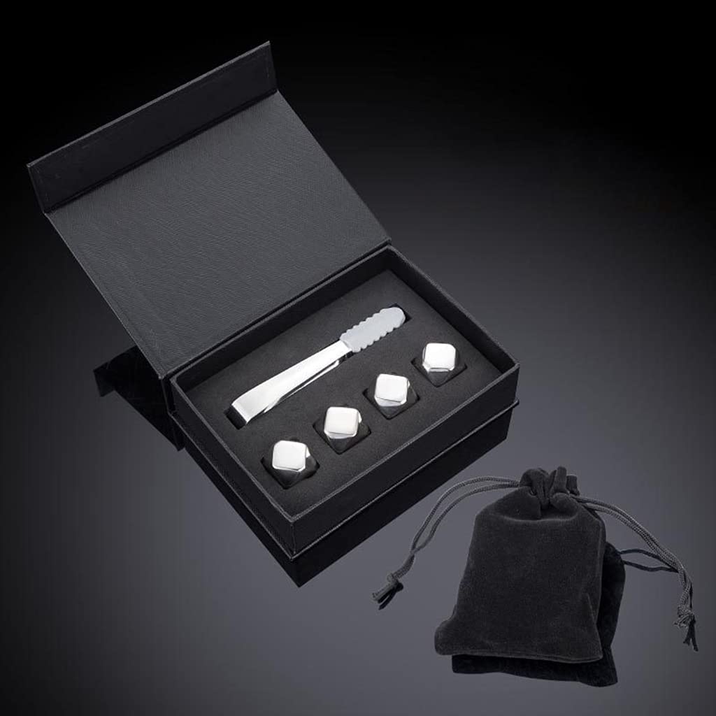 Kalttoy Men's B Stone Stainless Steel Metal Ice Cubes Ice Cubes Stone Everage Cooler ' S Tongs Gift Stainless Steel Cube Trays