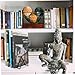 2Pcs Iron Art Book Stand Storage Rack Versatile Desktop Organizer for Books Magazines and Tools Design for Home Office Use