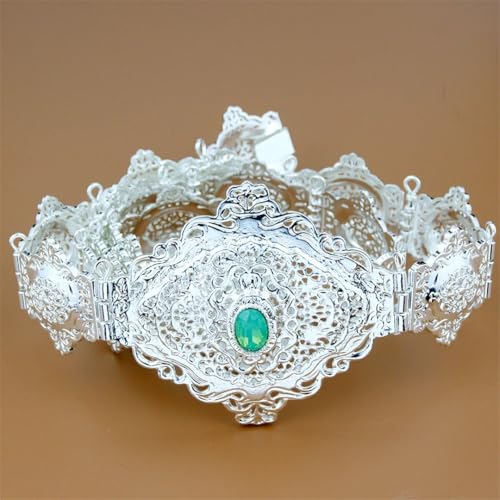 Wvapzxx Gold Color Moroccan Caftan Belt For Women Metal Waist Chain Belt Crystal Arabic Bride Jewelry2