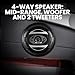 BOSS Audio Systems P65.4C Phantom Series 6.5 Car Door Speakers - 400 Watts Max, 4 Way, Full Range, Tweeters, Coaxial, Sold in Pairs