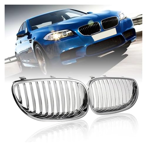 Rejilla delantera cromada para BMW Serie 5 E60 E61 de 2003 a 2009 2