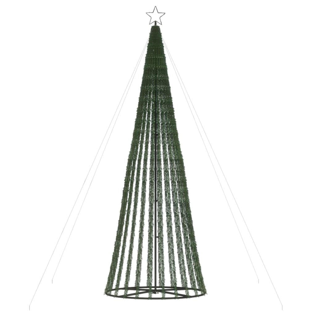 Choinka LED 300 cm, niebieska, 688 świateł, 8 trybów, z gwiazdą, do użytku wewnątrz i na zewnątrz, sztuczna choinka z igłami, energooszczędna