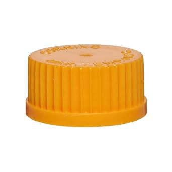 Corning 1395-45LTC Orange Polypropylene GL45 Screw Cap with Plug Seal for Pyrex Media Bottle Case of 20