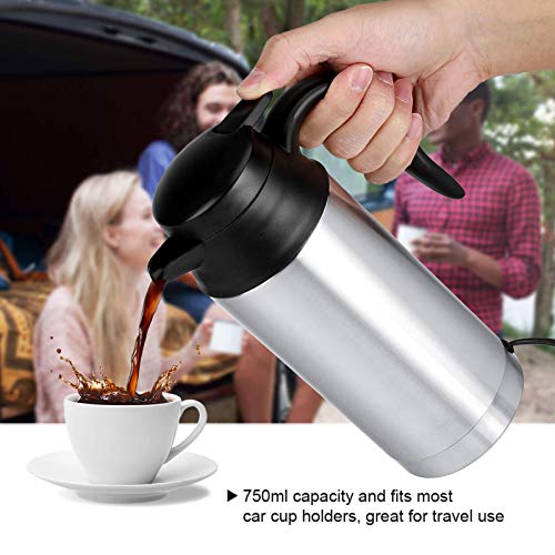 Hervidor eléctrico para auto 12V 750ml acero inoxidable miniatura 2
