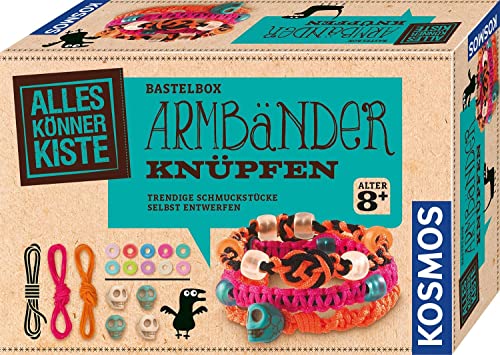 Kosmos 604585 AllesKönnerKiste Armbänder knüpfen. DIY-Bastelset für Mädchen und Jungen ab 8 Jahren, Freundschaftsbänder selber machen, Geschenk für Kindergeburtstag, Mitbringsel, Beschäftigung