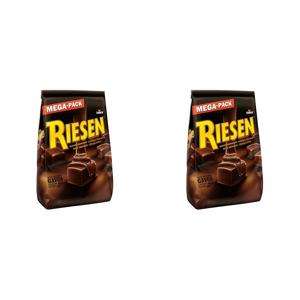 RIESEN – 1 x 900g MEGA-PACK – Bonbons mit Schokokaramell in kräftiger, dunkler Schokolade (Packung mit 2)