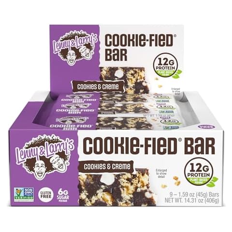 Lenny & Larry's Complete Cookie-fied Bar, Cookies & Creme, 45g (Pack of 9) Cover
