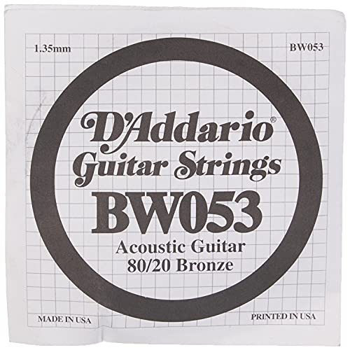 D'Addario ダダリオ アコースティックギター用バラ弦 80/20ブロンズ .053 BW053