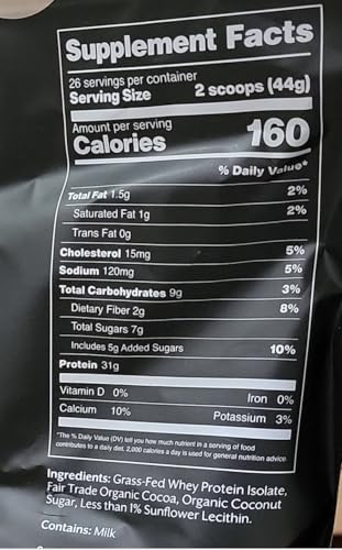 Image of ProMix Nutrition Whey Protein Isolate Powder, Chocolate - Grass-Fed - Post Workout Fitness & Nutrition Shakes, Smoothies, Baking & Cooking Recipes - Gluten-Free & Keto-Friendly - 5lb