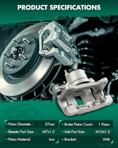 Image of SCITOO Front Driver Side Disc Brake Caliper 19B2580A Compatible For Scion For tC 2005-2010,For Toyota For Celica 2003-2005,With Bracket 1PC
