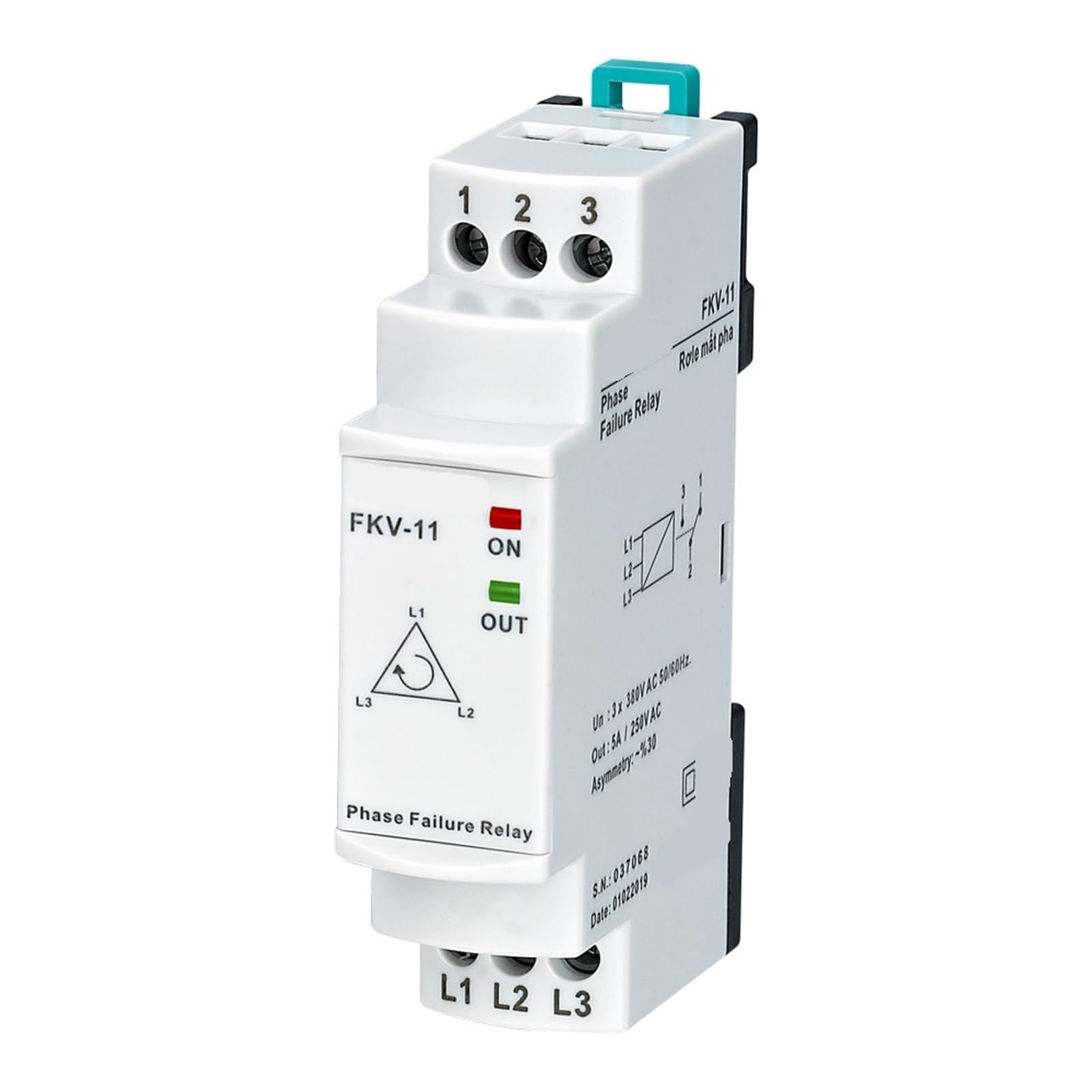 Relais triphasé FKV-11 contre la surchauffe moteur par perte de phase et asymétrie 380V - 5