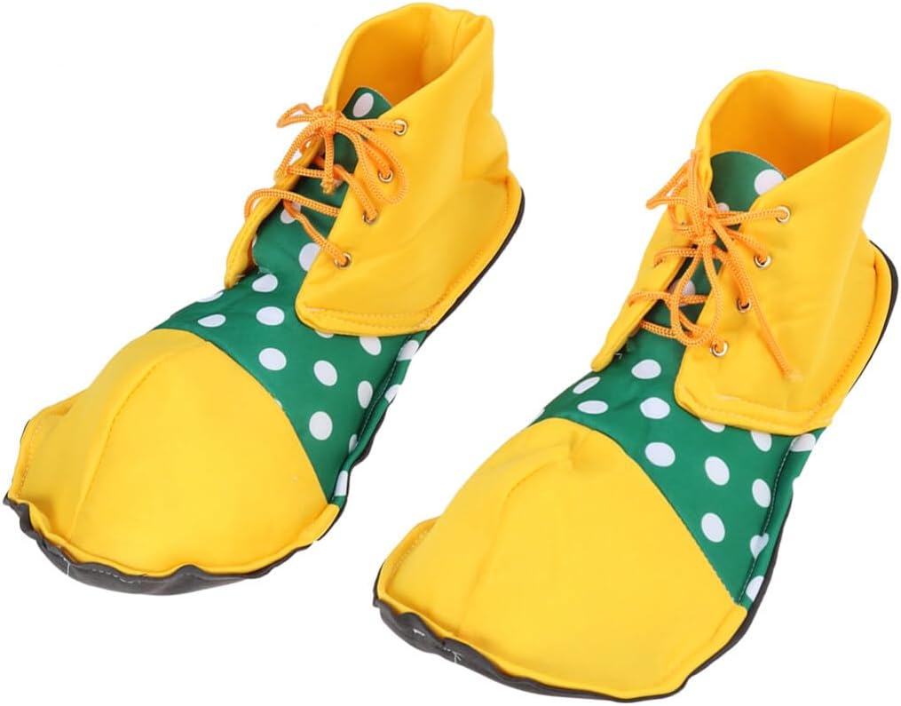 Abaodam Clown Shoes Adult Size with Adjustable String Tie for Men Women Halloween Carnival Costume Party Footwear