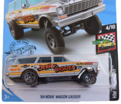 Hot Wheels Race Day 4/10 '64 Nova Wagon Gasser miniatura 2