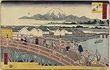 CHAGM Utagawa Hiroshige - Lienzo decorativo para pared, 50 x 70 cm, diseño de puente Nihonbashi
