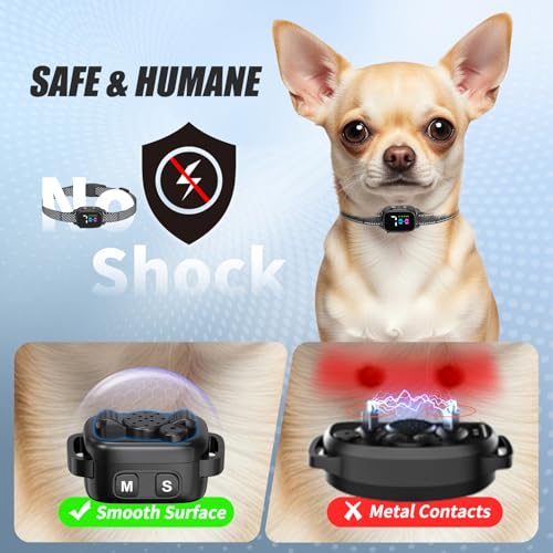 Anti Bark Collar for Small Dogs 2 Pack, No Shock Bark Collar with Beep & Vibration, 7 Sensitivity Levels, Smart Bark Detection, Rechargeable IP67 Waterproof Bark Collar for Small Dogs 5-30lbs - Image 8