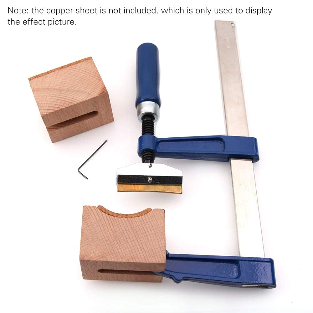 Outil de Presse de Guitare Presser les Frettes avec Blocs en Bois et Mini Clé Hexagonale Facile à Utiliser Outils de Biseau pour Réparer