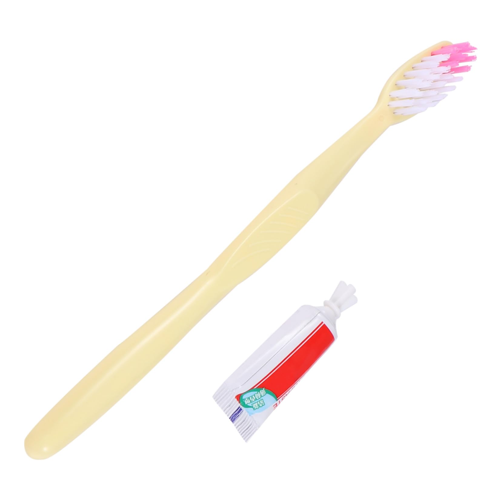 VALICLUD Cepillos de Dientes Manuales Desechables 100 Envueltos Individualmente con Pasta de Dientes Varios estilos de Plástico para Hotel y Viaje