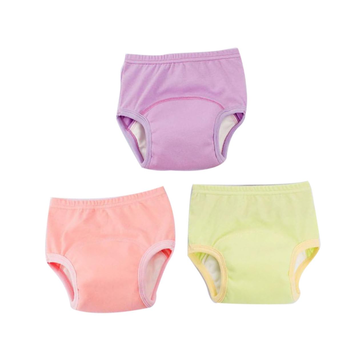 Abaodam 2 Juegos de Pantalones de Entrenamiento de Algodón para Bebés Pantalones de Pañal para Recién Nacidos Cintura Elástica de 100 Cm 3 Piezas