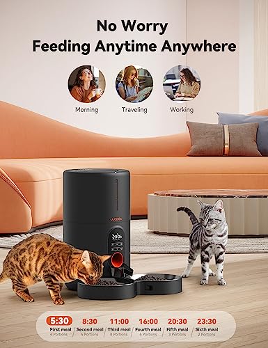 Wopet FT50D Automatic Cat Feeders 2 Cats-(𝟮𝟬𝟮𝟰 𝗨𝗽𝗴𝗿𝗮𝗱𝗲) Timed Cat Feeder thumb #3