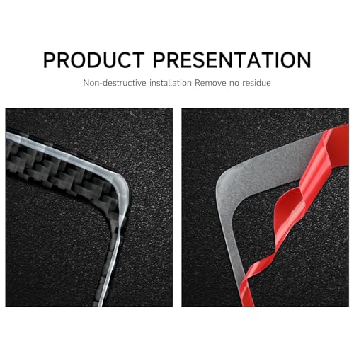 Image of Rear A /C Air Outlet Vent Cover Trim Decals for 2011-2026 Dodge Durango Accessories Carbon Fiber Stickers, B
