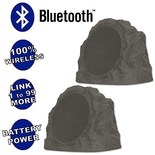 Theater Solutions B83GR Fully Wireless 300 Watt Rechargeable Battery Bluetooth 8" Rock Speaker