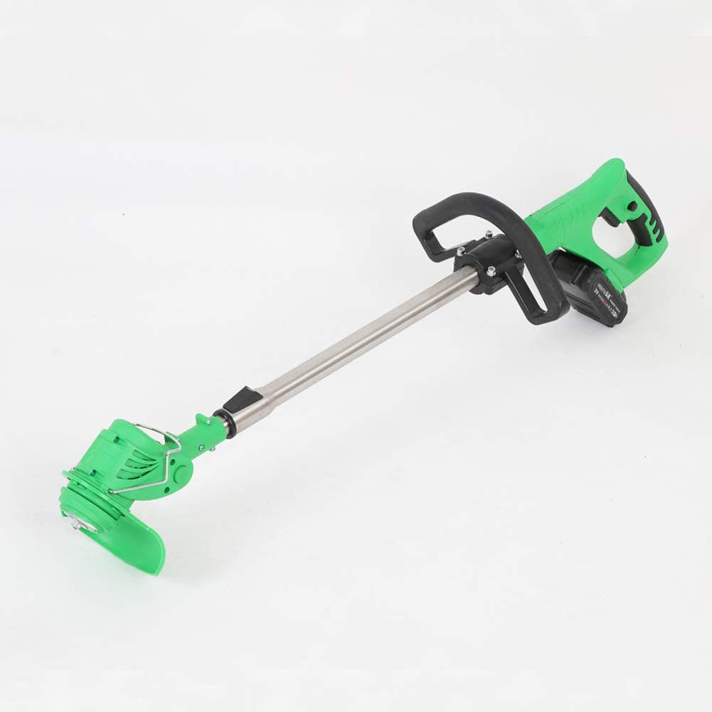 WRISCG Cortacésped Inalámbrico 12V/21V Jardín Cortacéspedes Herramientas eléctricas para Exteriores Lncluir Batería+Cargador+Cuchilla Redonda+Hoja de Metal+Cuchilla de plástico,21v
