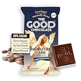 THE GOOD CHOCOLATE – Dark Chocolate Bars with Zero Sugar & Lower Net Carbs – Keto Chocolate Bar with Lower Calories, All Natural and Non-GMO Keto Snacks, 2.5 oz (2 Bars Starter Pack)