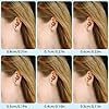 6 Pairs Dot Stud Earrings Unisex Stainless Steel Ear Studs Silver Round Flat Top Stud Earrings Set for Women Men Girls (0.3cm-0.8cm) #1