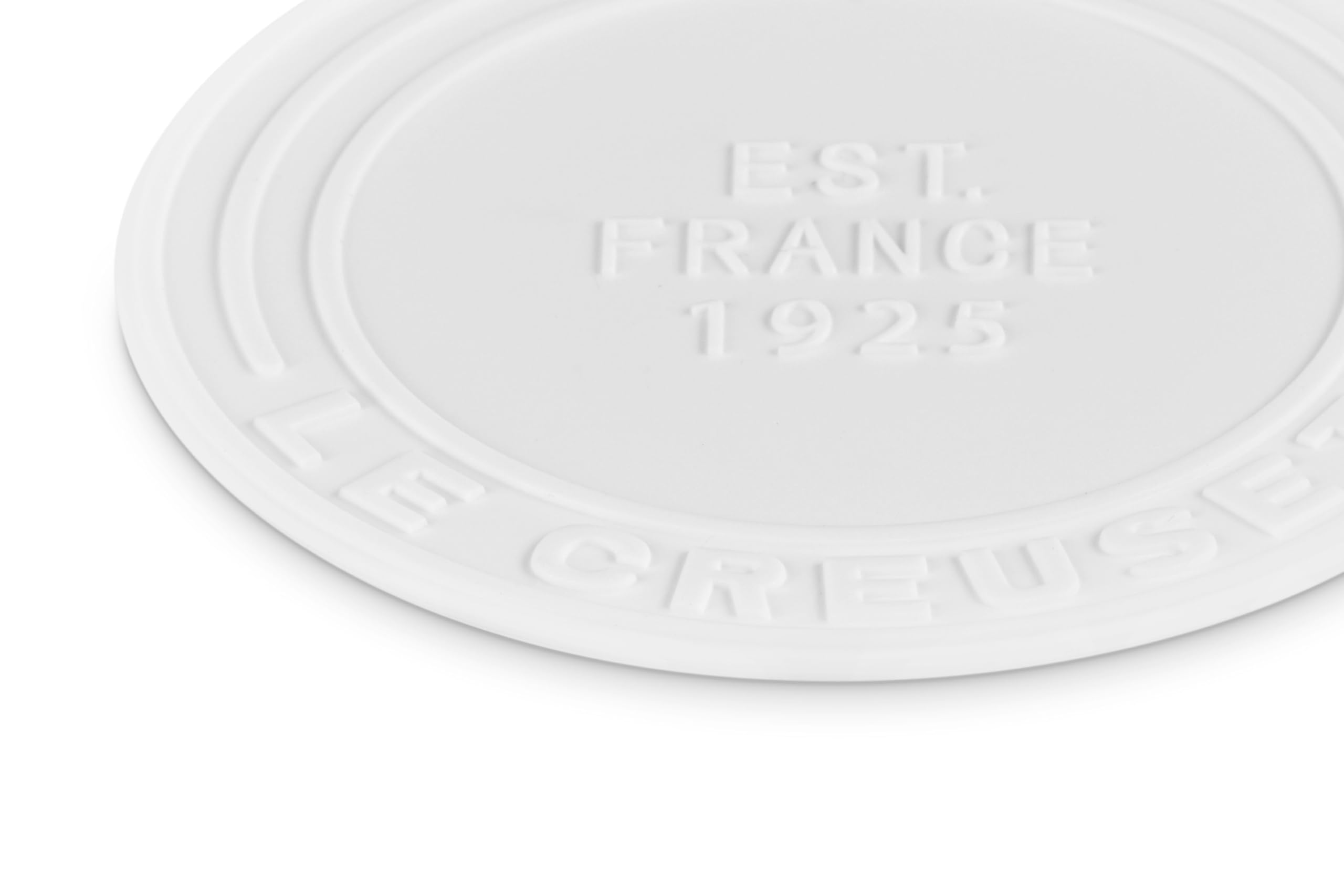 Le Creuset Silikon-Untersetzer (est. 1925), 4 Stück, Weiß