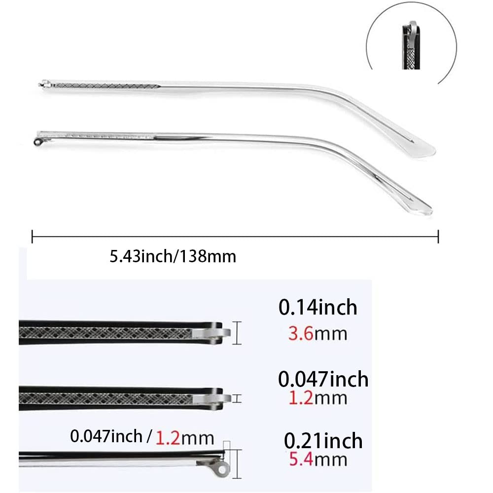 Metallbrille Ersatzbrille für Bügelbrillen, Arme, Beine und 3-in-1-Schraubendreher