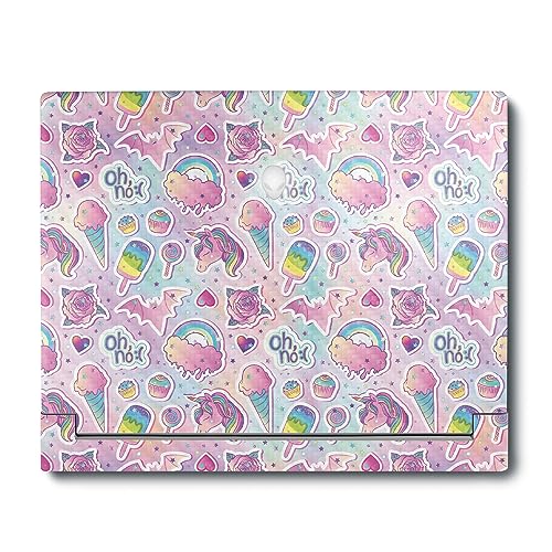 Image of MightySkins Carbon Fiber Skin Compatible with Alienware X16 R1 (2023) Full Wrap Kit - Unicorn Popsicle | Protective, Durable Textured Carbon Fiber Finish | Easy to Apply | Made in The USA