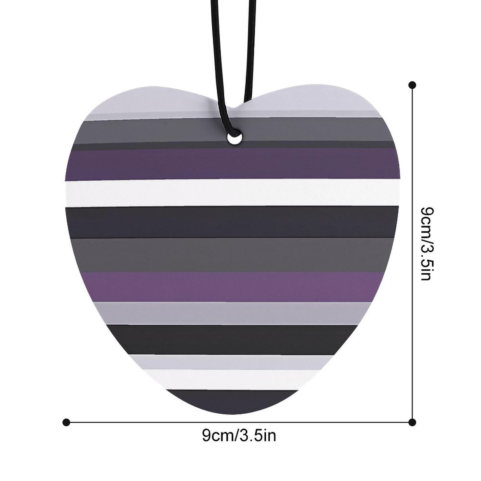 Asexual Lgbt Print Car Air Freshener Hanging Aromatherapy Tablets for Car Accessories Love form