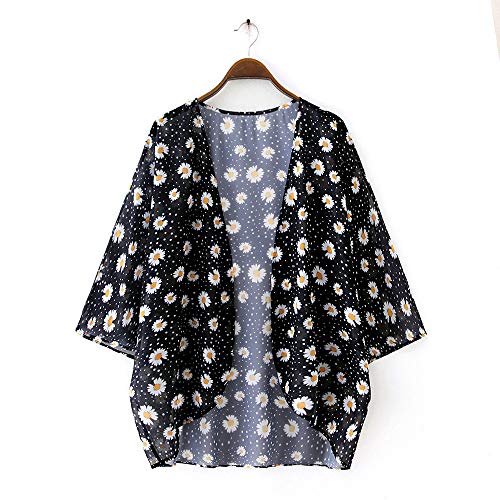 Image of CASURESS Women's Cardigan-Sheer Kimono Loose Summer Floral Print Cover Ups