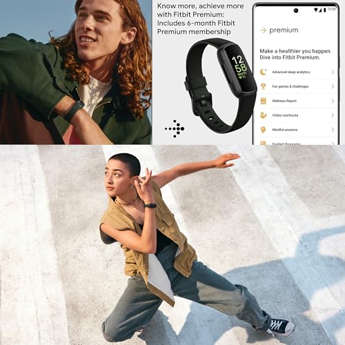 Fitbit Inspire 3 Health & Fitness Activity Tracker (Black) with Workout Intensity, Sleep Tracking, Heart Rate, 3 Nylon Comfortable Watch Bands, Wall Adapter, Screen Shields & Cloth - image 5