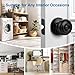 Sopoby Privacy Door Knob, 10 Pack Matte Black Round Keyless Doorknobs Interior/Exterior Lockset, Privacy Locking Door Knobs for Bedroom/Bathroom, Black Modern Design Door Hardware