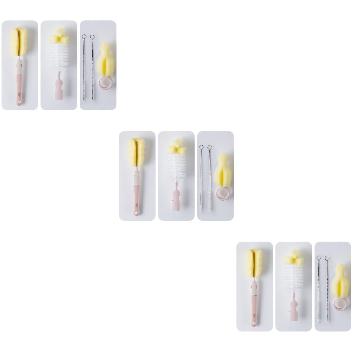 Beavorty 3 Set Spazzola Per La Pulizia Delle Bottiglie Scrubber Pennello Bottiglia Spazzola Per La Pulizia Della Beuta Bottiglia Per La Pulizia Manico Lungo Pennello Manico Lungo Rosa Pp