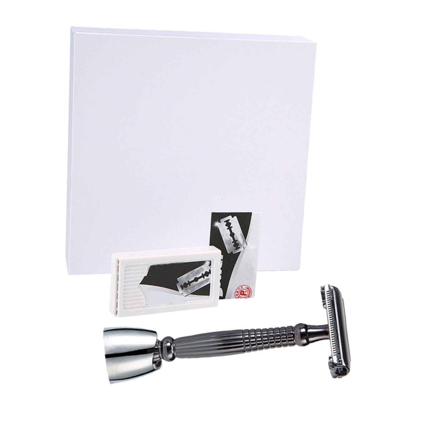 VICASKY Manual Beard Shaver with Double-edged Blades Safety Razor for Close Smooth Shaving Ergonomic Grip for Precise Control Includes Razor Stand Suitable for Men Facial Hair Grooming