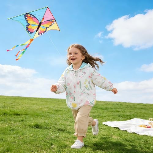 Image of Feidoog Kids Baby Toddler Girls Cartoon Spring Fall Outerwear Windbreaker Zipper Hooded Jackets Coat