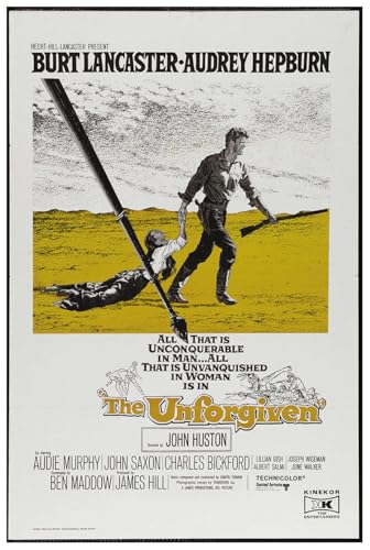 Lost Island Trading Company The Unforgiven 1960 - Burt Lancaster - South Africa - Classic Movie Poster-12 x 18 Inches