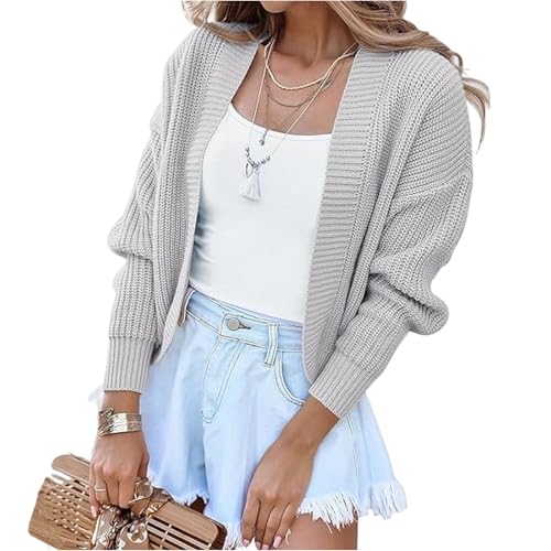 Cardigan for Women Sweater Lightweight Hollow Out Knit Shrugs Long Sleeve Drop Shoulder Crochet Knit Jacket Sueters Tops Fall