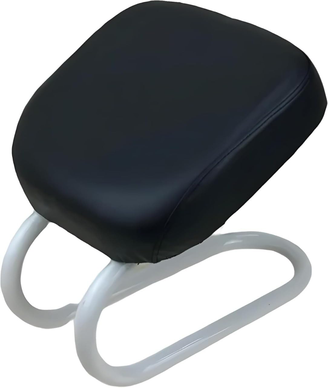 Footrest Pad Stool with Metal Frame and Faux Leather Cushion, U-Shape Base Design, Foldable Prayer Chair for Namaz Yoga Meditation, Anti-Slip Base Support Stool-image-4