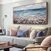 Wall Art Decor Canvas Print Painting Blue Sea Colorful flowers Landscape Picture Artwork Framed Wall Decor For Living Room Bedroom Living Room And Apartment 20 x 40 Inch