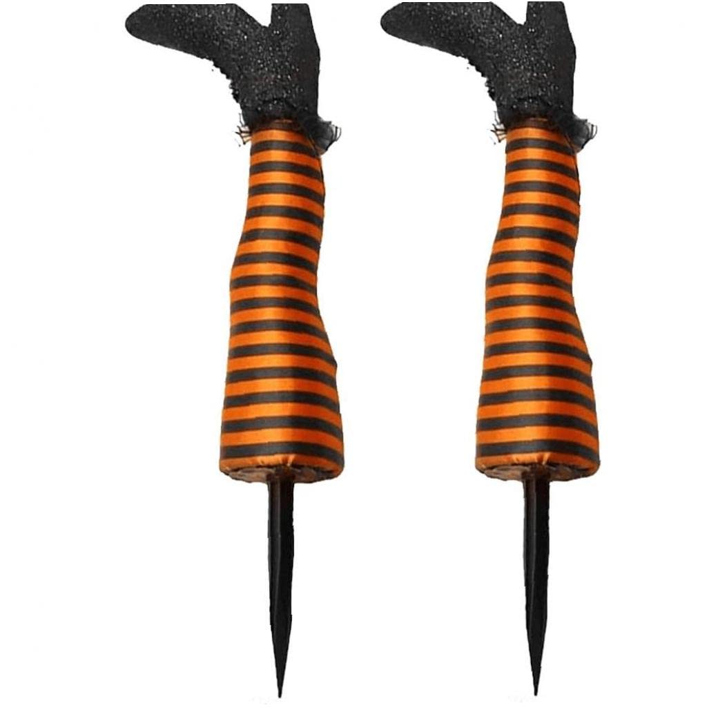 Halloween Witch Legs 1 Pair Upside Down Witch Legs Halloween Witch Props Evil Witch Legs for Outdoor Indoor Decoration