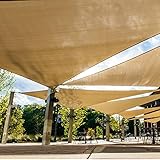 Cool Area Sun Shade Sail for Patio, Outdoor UV Block, Right Triangle 16'5'' X 16'5'' X 22'11'', Sand