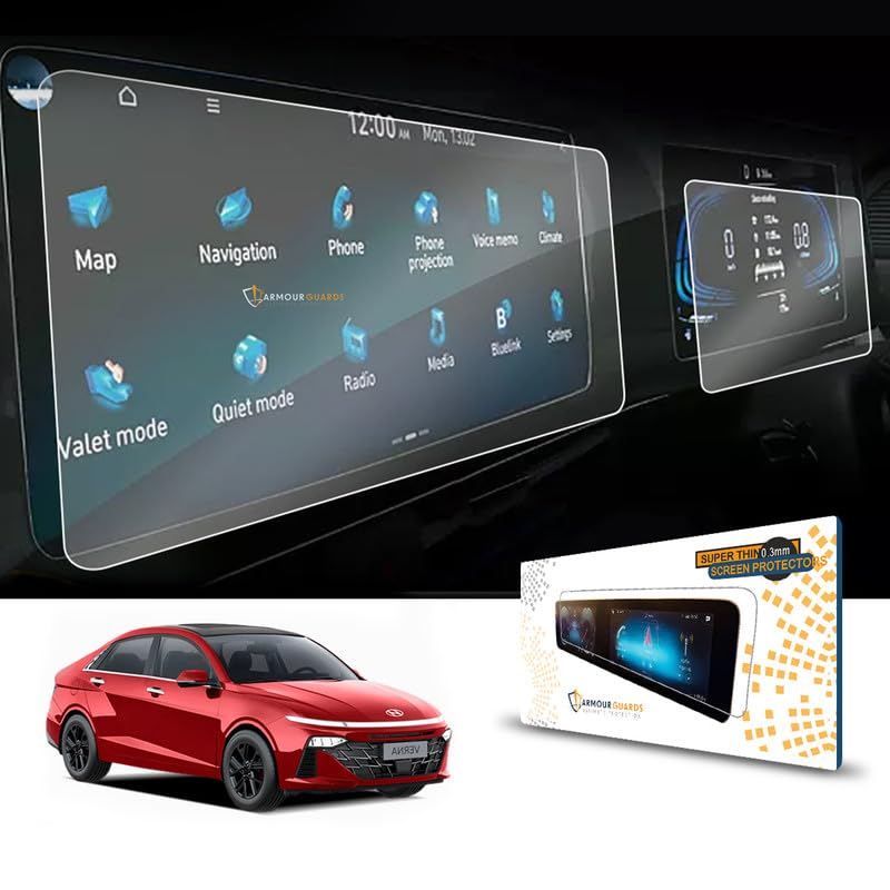 Image of Screen Protector Compatible With HYUNDAI Verna 2023 Infotainment (10 Inch) with Cluster | Clear | Pack of 1