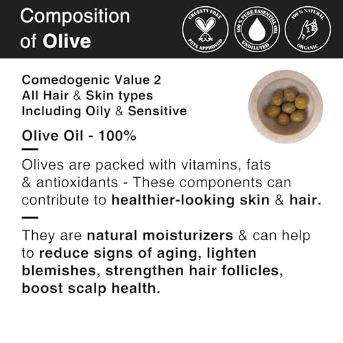 Image of Soulflower Extra Virgin Olive Oil For Hair & Skin | Cold-Pressed for Hair Growth, Anti Hair Fall, Damaged Hair Repair, Fine Lines & Wrinkles | Makeup Primer, Lip & Heel Moisturizer | 100% Pure & Natural for Men & Women - 120ml